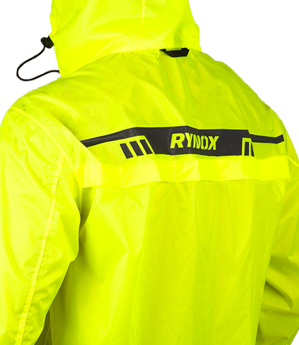 Rynox H2Go Pro 3 Rain Jacket Hi-Viz Green 06