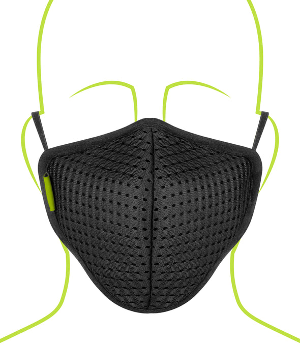 Defender Pro R95 Mask Pack of 6 Black 6