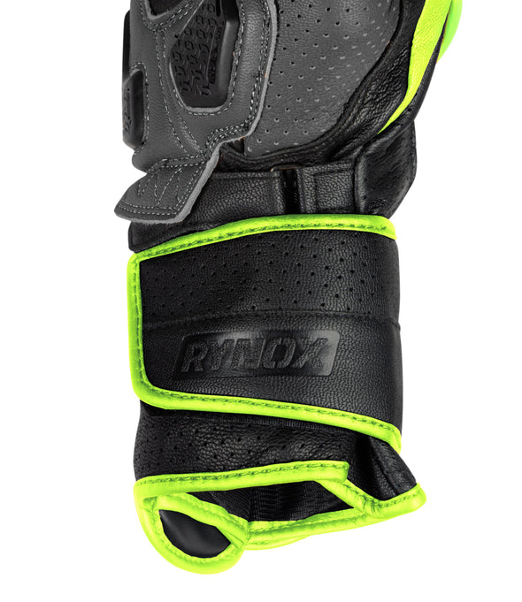Rynox Storm Evo 2 Gloves Hi-Viz Green Black 9