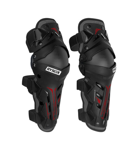 Rynox Bastion Bionic Knee Guards Black Hi-viz Green 1